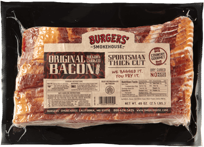 2.5 LB. Original Hickory Smoked Bacon Sportsman Thick Cut package shot