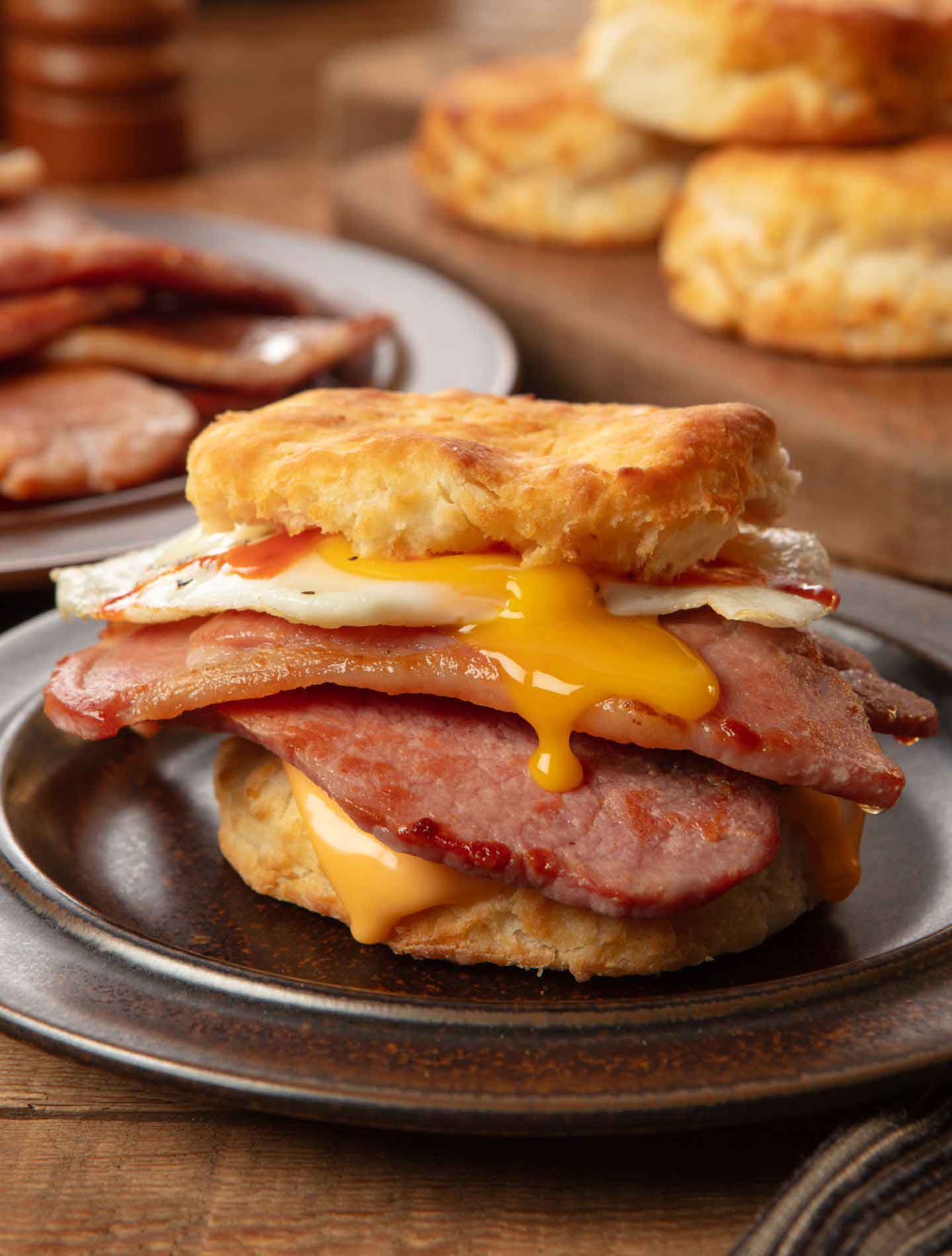 5 LB. Country Ham – Biscuit Cut Glamor Shot