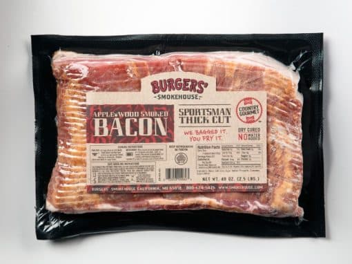 2.5 LBS. Applewood Smoked Bacon- Sportsman Thick Cut