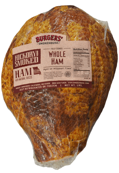 Hickory Smoked Ham Whole Ham Bone In Unsliced Package Shot