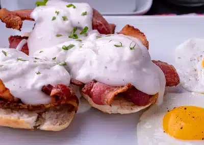 Biscuits and Gravy with Smoked Pork Jowl